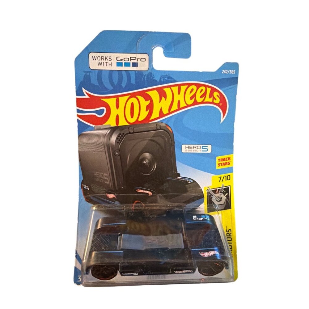 Hot Wheels Zoom In Track Stars 7/10 Works With GoPro Hero5 Session Red Line